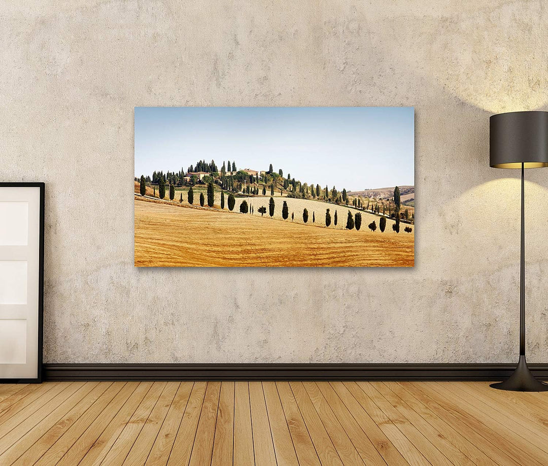 islandburner Bild auf Leinwand Typische Landschaft In Der Toskana Im Herbst Bilder Wandbilder Poster