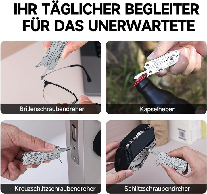 NexTool Multitool Mini Sailor Scissors S0,8-in-1 Micro Ultraleicht EDC Multitool für Schlüsselbund m