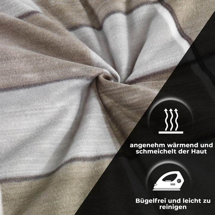 DreamHome Warme Winter Microfaser Thermo Fleece Bettwäsche 135x200 155x220 200x200 Moderne, Grösse:2
