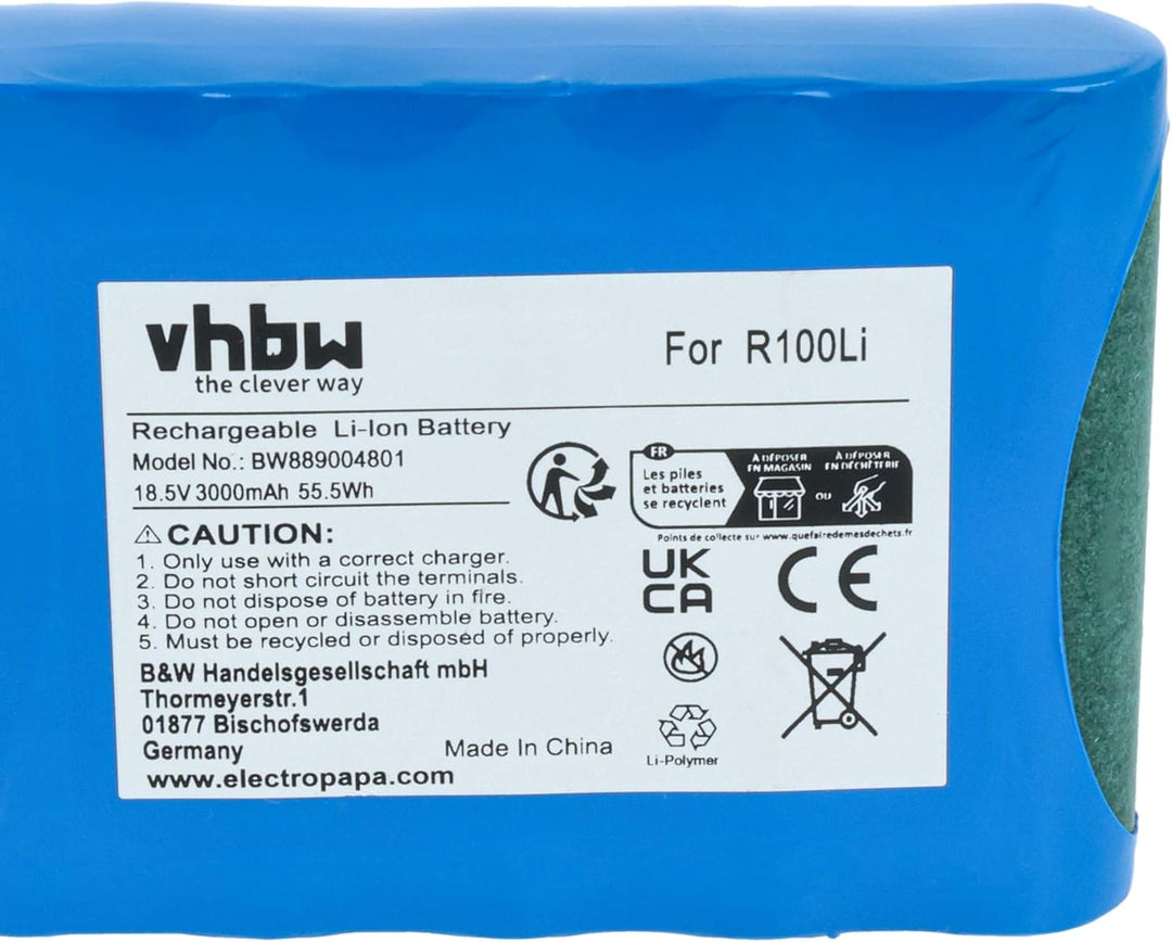 vhbw 1x Netzteil, 1x 3000 mAh Akku, 1x 20 m Niederspannungskabel kompatibel mit Husqvarna Automower