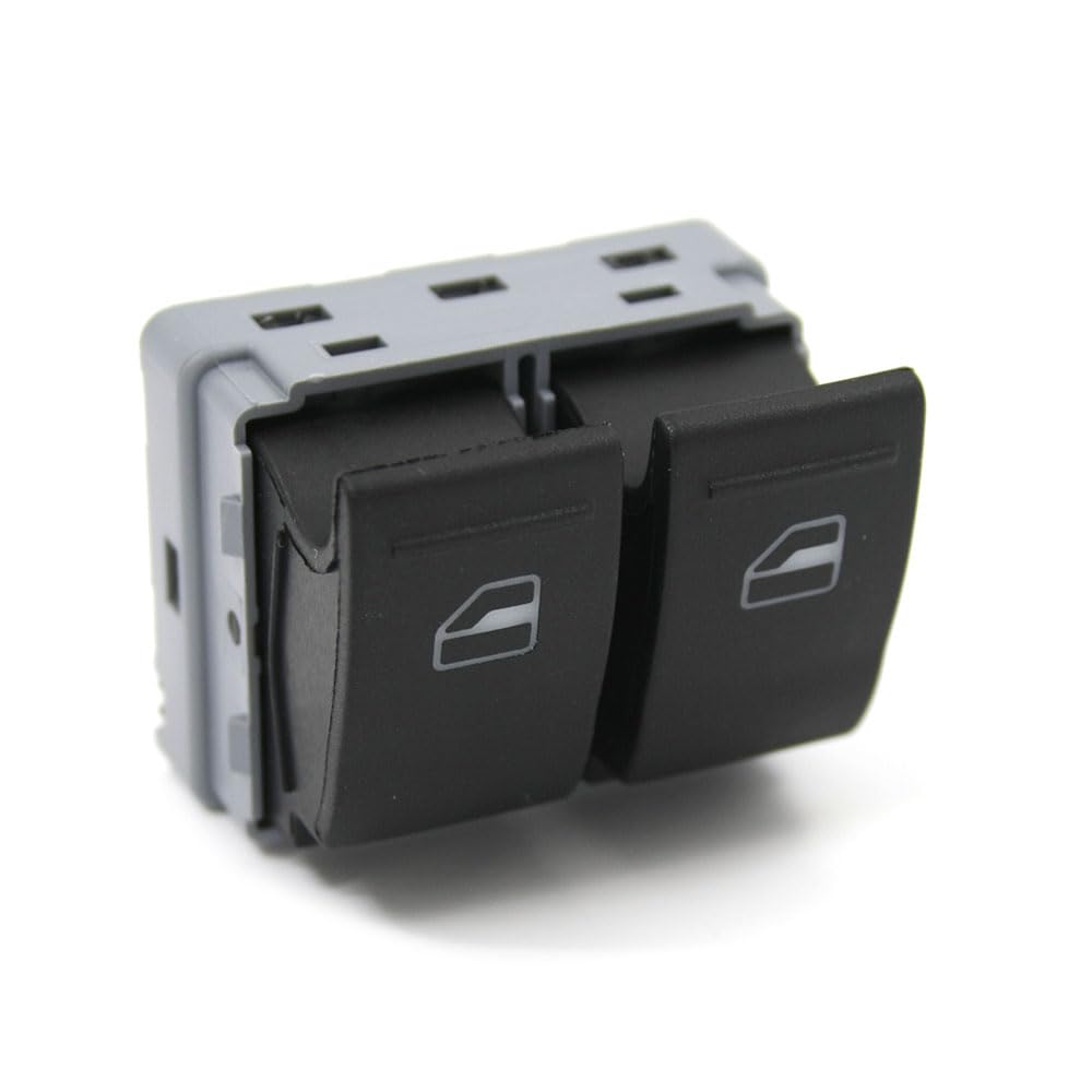 Volkswagen 7E0959855B 9B9 Schalter Fensterheber Fahrerseite 2-fach Satinschwarz