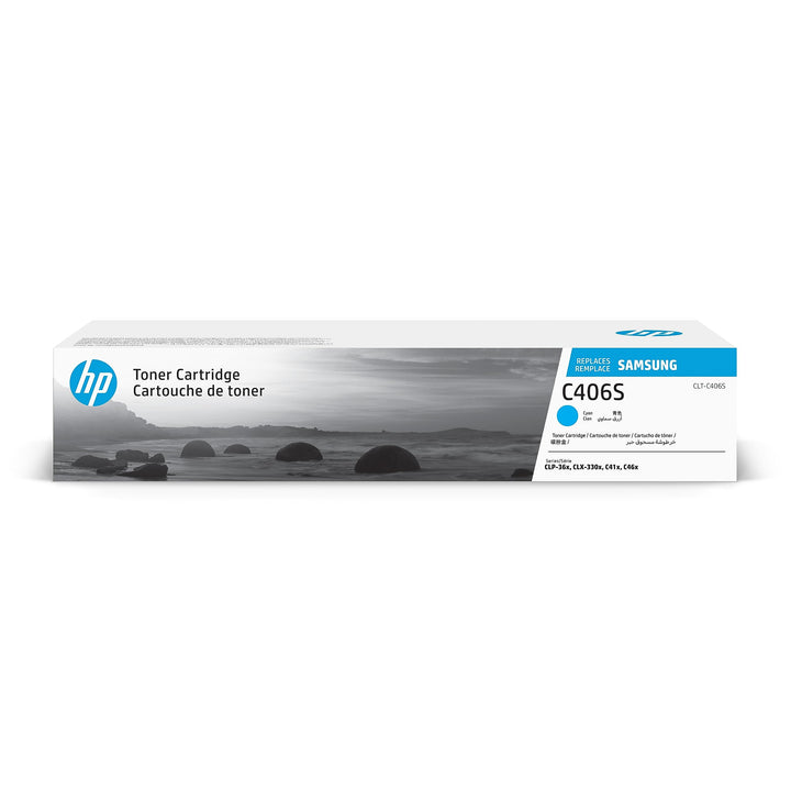 HP CLT-C406S (ST984A) Original Toner Cyan (Kompatibel mit: CLP-360, 365, 365W / C410W, C460W, C460FW