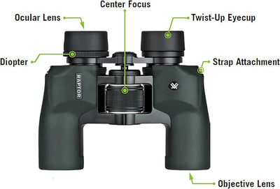 Vortex Optics Raptor Porro Prism Fernglas 10x32 10 x 32, 10 x 32