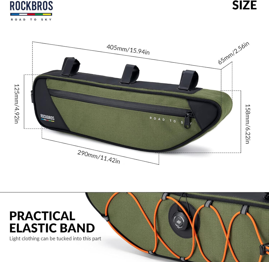 ROCKBROS Road-to-Sky Fahrrad Rahmentasche Reflektierende Wasserabweisende Fahrradtasche für Rahmen 2
