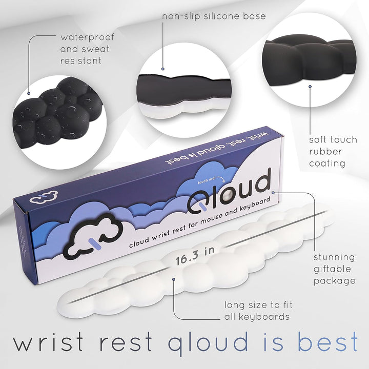 Create-ables Qloud Cloud Handballenauflage für Tastaturen, Keyboard-Handgelenkauflage, Wolken-Design