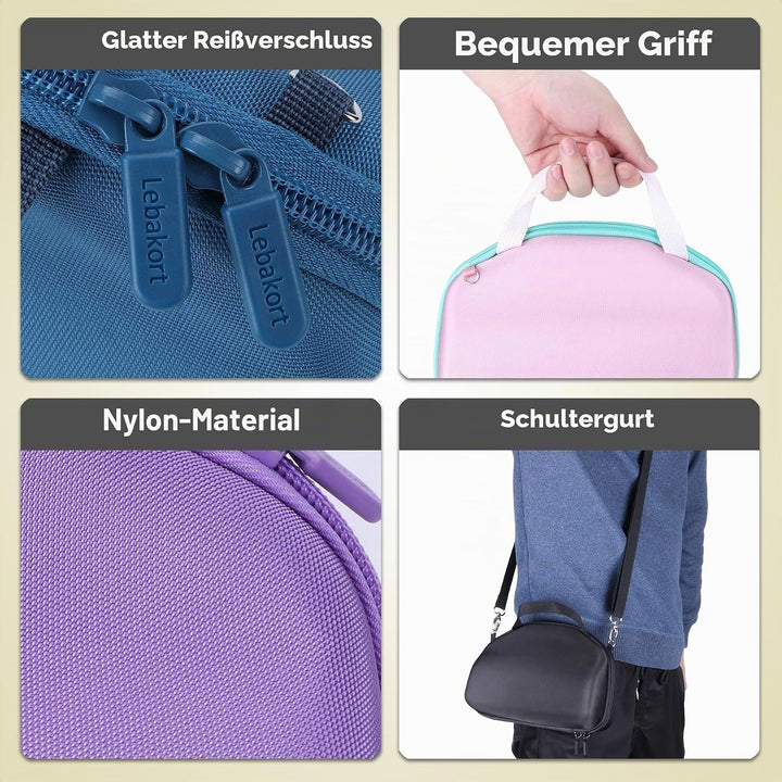 Lebakort Hart Schutz Hülle Etui Tasche für JBL Charge 6 Tragbarer Lautsprecher (Blue), Blue