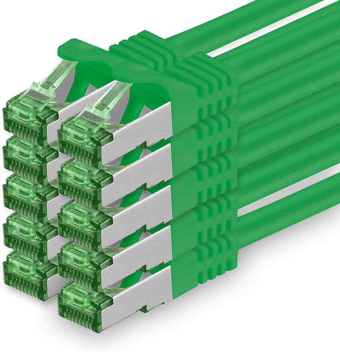 5 M Cat.7 Netzwerk-Kabel 10 Stück Cat7 Patch-Kabel LAN-Kabel Ethernet RJ45 10 Gbit/s (Alle Internetg