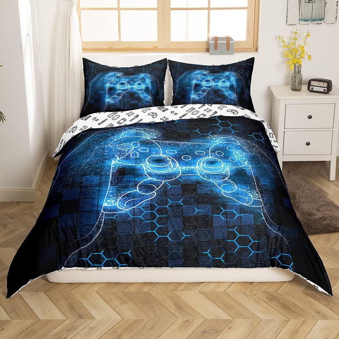 Homemissing Gamer Bettbezug für Kinder, Gaming, Video, Game, Bettwäsche, 240 x 260 cm, Spielekonsole