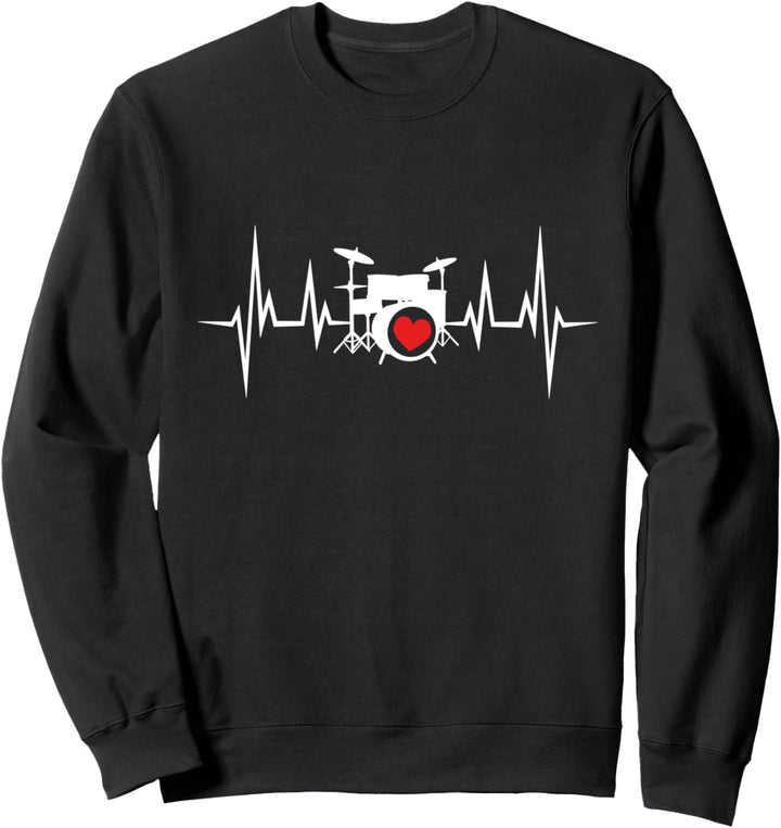 Drummer Heartbeat Geschenk-Schlagzeug Sweatshirt