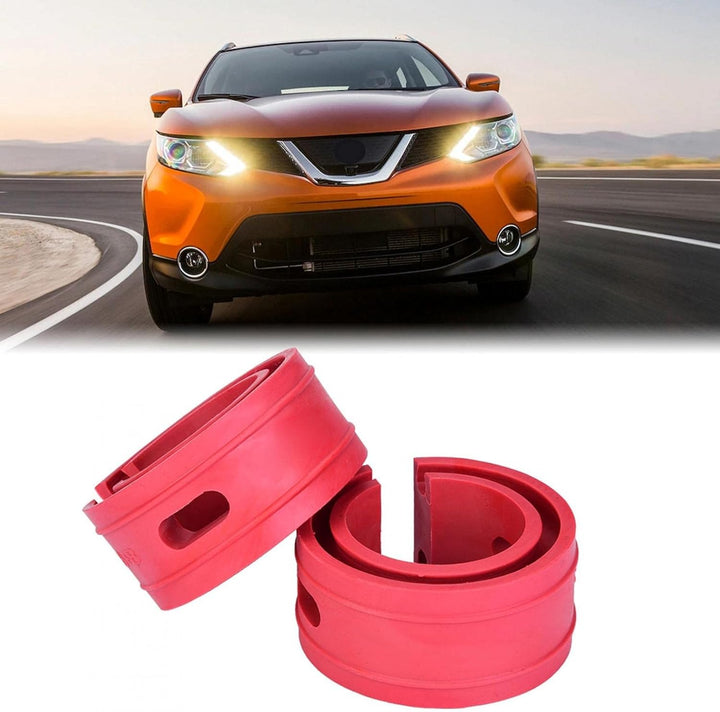 Automotive Spring Buffer Kleber, 2PCS Red Car Shock Absorber Buffer Spring Bumper Cushion Typ D für