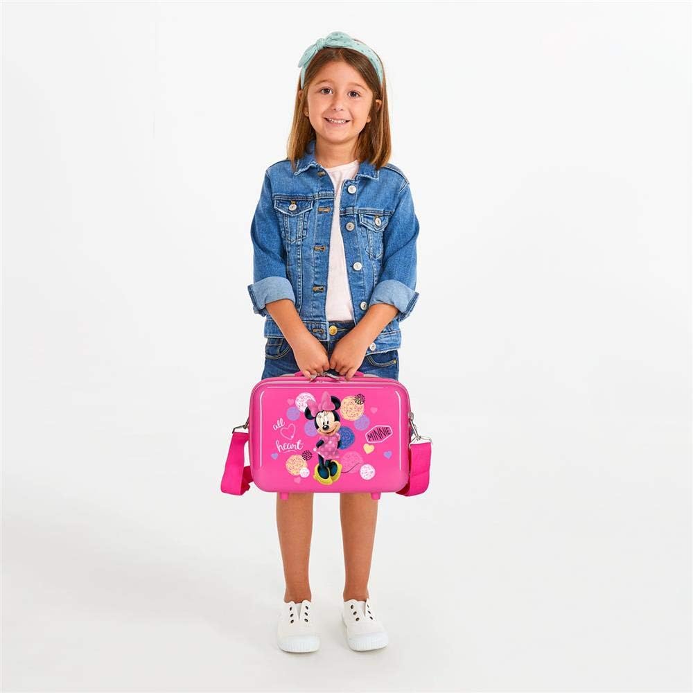 Disney Love Minnie Anpassungsfähiger Schönheitsfall Rosa 29x21x15 cms ABS Herzbeutel, Herzbeutel