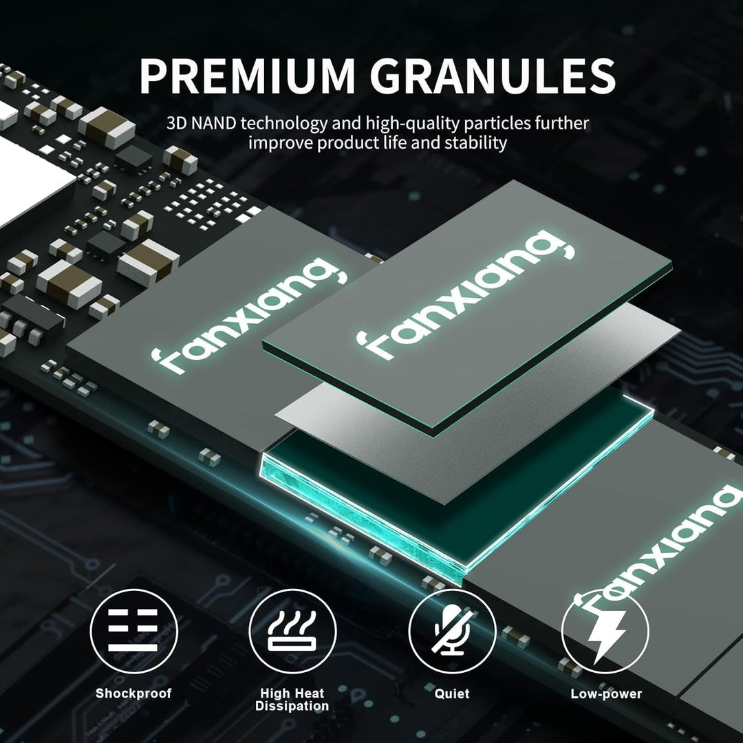 fanxiang S500 Pro 1TB NVMe SSD M.2 PCIe Gen3x4 2280 Eingebaute SSD, SLC Cache 3D NAND TLC, Bis zu 35