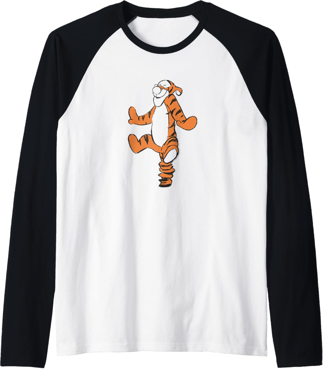 Disney Winnie The Pooh Tigger Transparent Arms Out Bounce Raglan