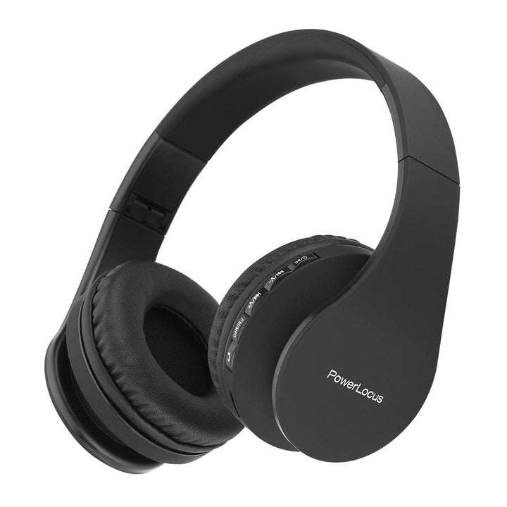 PowerLocus Bluetooth Kopfhörer Over Ear, Kabellose Kopfhörer, HiFi Stereo, Faltbare Kopfhörer mit Mi