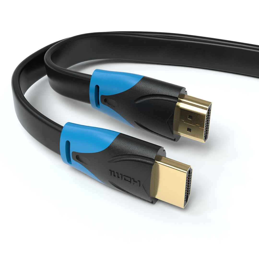 JAMEGA - 20m HDMI-Kabel Flach | 4K Ultra HD 2160p / Full HD 1080p | 144 Hz / 3D / ARC/HDR/CEC/Ethern