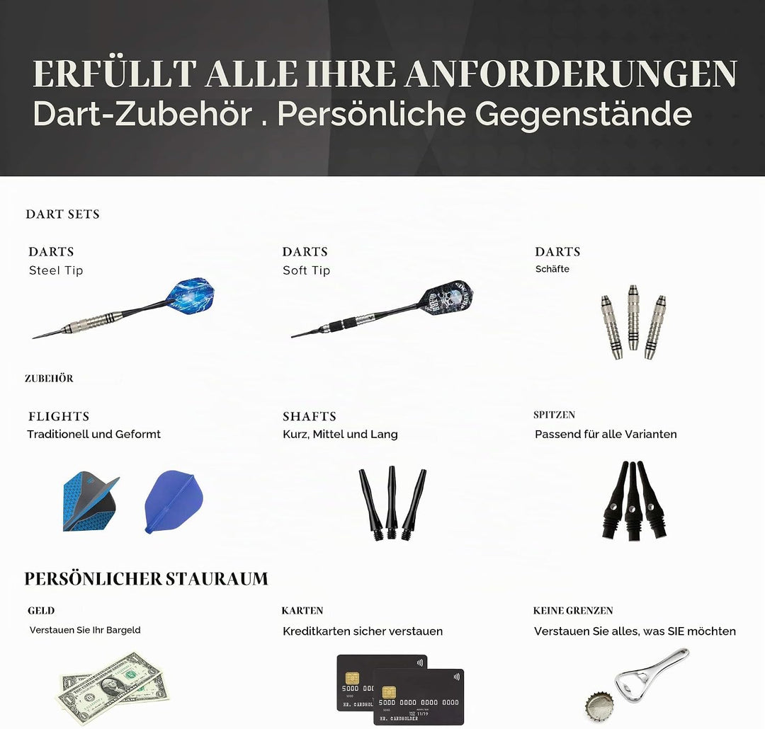 Casemaster Deluxe Aufbewahrungstasche für 6 Darts, Nylon Pink, Pink