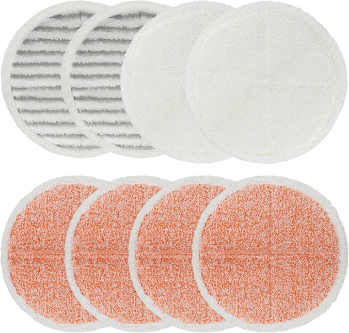 8er-Pack Ersatz-Dampfmopp-Pads, kompatibel mit Bissell Spinwave 2039A 2124: 4 schwere Schrubbpads, 2