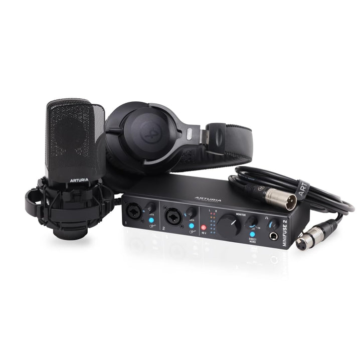Arturia MiniFuse Recording Pack Black USB-Audio Interface+ CM1 + EF1 - USB Audio Interface
