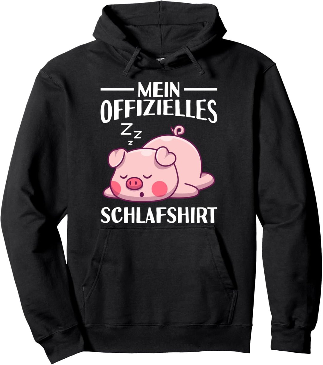Offizielles Schlafshirt Nachthemd Schlafanzug Schweinchen Pullover Hoodie