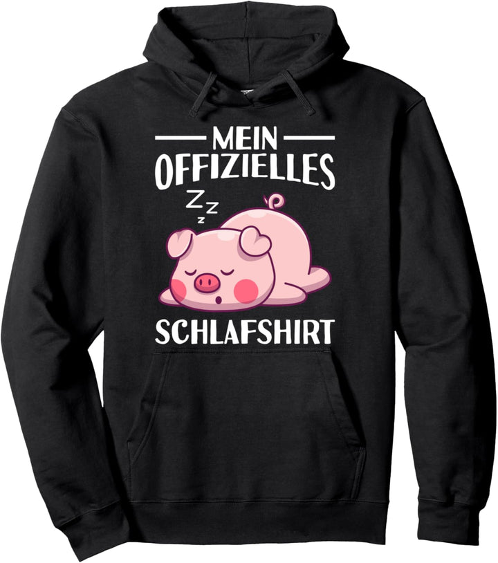 Offizielles Schlafshirt Nachthemd Schlafanzug Schweinchen Pullover Hoodie