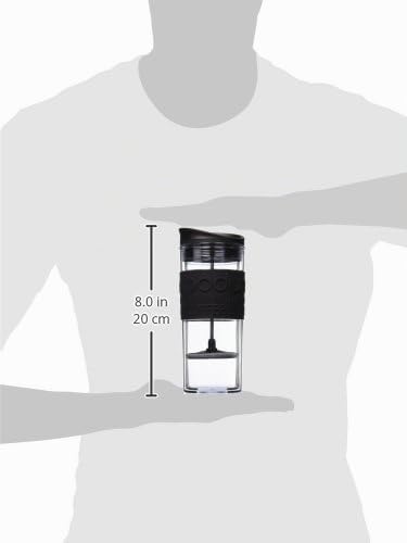 Bodum, Kaffeebereiter Reisepresse 0,45 Liter, Schwarz Schwarz 1 Count (Pack of 1) Schwarz, Schwarz 1