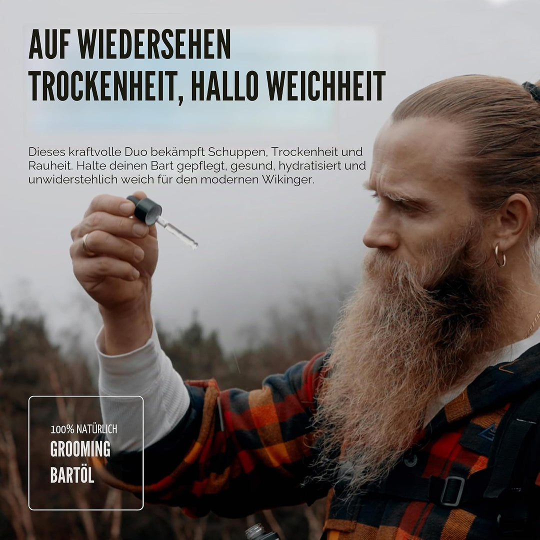 The Beard Struggle Bartöl Set Tag &amp; Nacht – Bartpflege &amp; Bartwuchsöl Bundle für Männer – Feuchtigkei