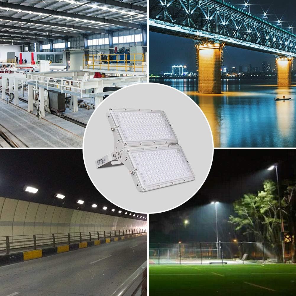 Sararoom 2 Stück LED Strahler Aussen 200W 20000LM Superhell LED Fluter IP65 Wasserfest LED Strahler
