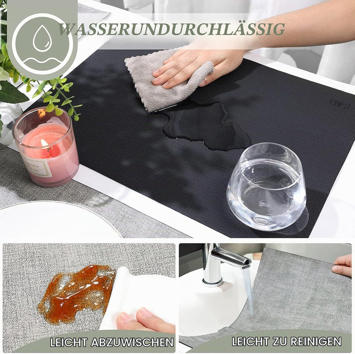 SUEH DESIGN Tischsets und Platzsets im 6er-Set in Lederoptik, Abwaschbar | Abwischbar Tischsets, Hit