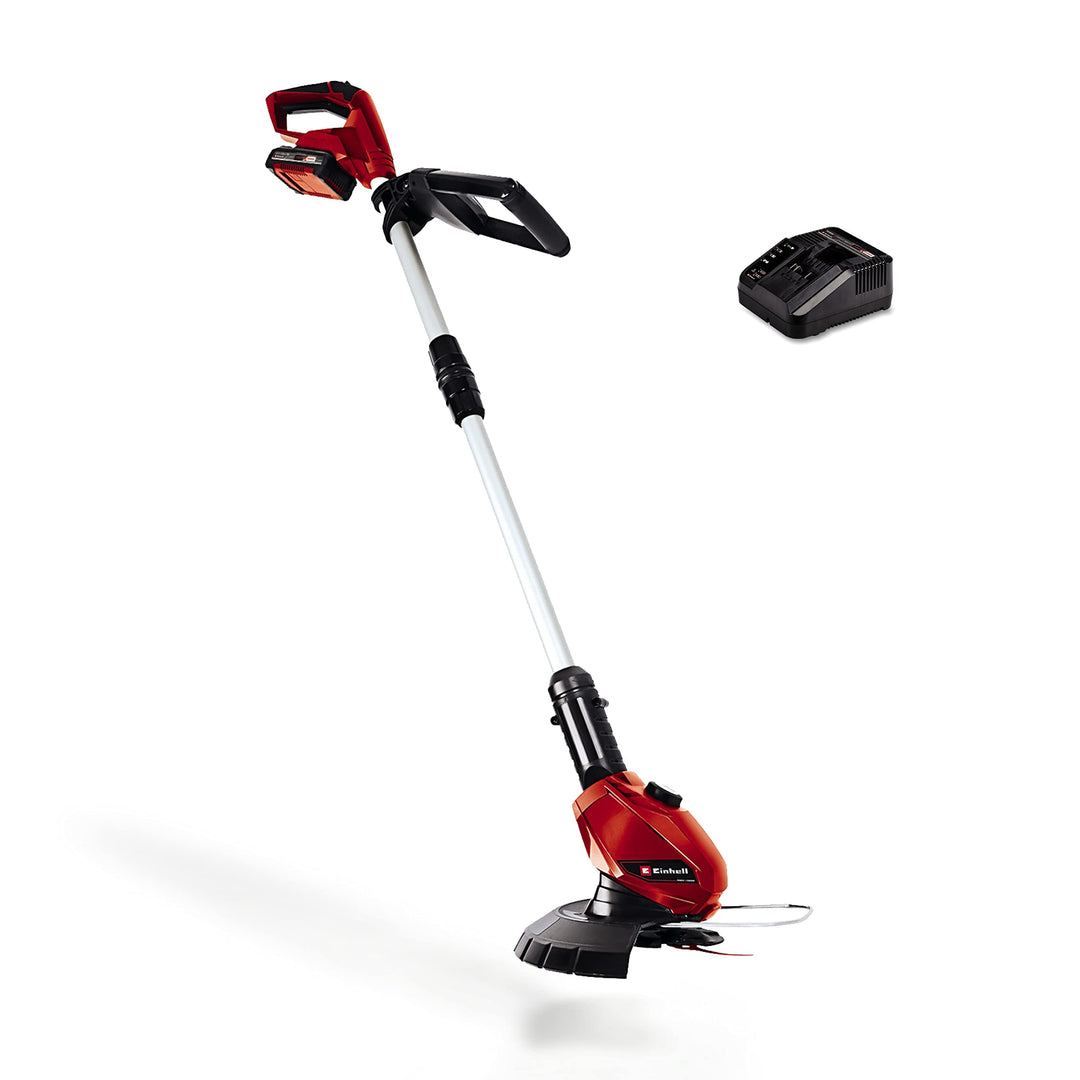 Einhell Akku-Rasentrimmer GE-CT 18 Li Kit Power X-Change (Li-Ion, 18V, Motorkopf drehbar, Flowerguar
