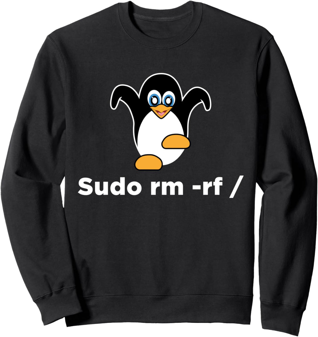 Tux Linux Pinguin Programmer Informatik HTML Admin Binär USB Sweatshirt