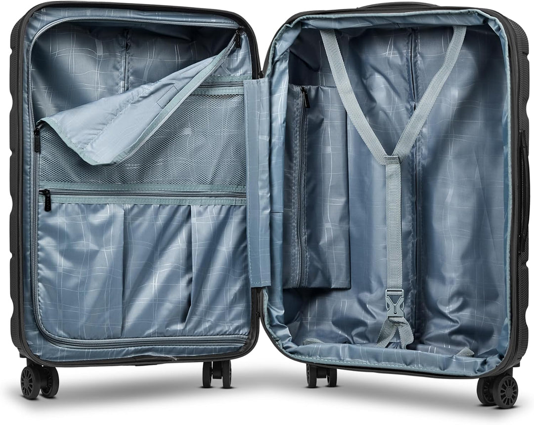 Franky Munich 4.0 Koffer Set | Trolley Hartgepäck - Handgepäck Koffer mit 4 Rollen Einer Dehnfalte,