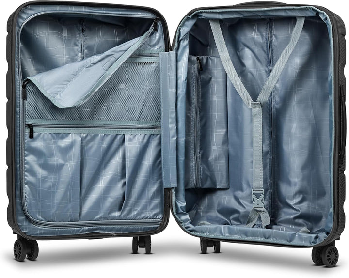 Franky Munich 4.0 Koffer Set | Trolley Hartgepäck - Handgepäck Koffer mit 4 Rollen Einer Dehnfalte,