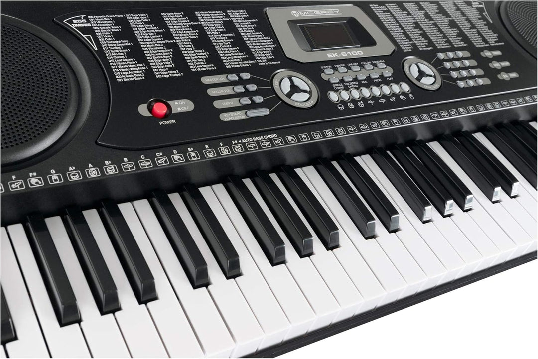 McGrey EK-6100 Keyboard - Einsteiger-Instrument mit 61 Tasten in Standardgrösse - 255 Klänge und Beg
