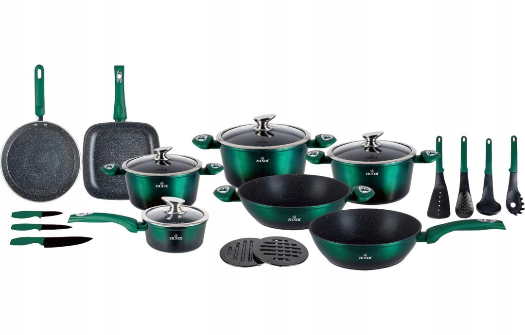21-tlg Topfset Kochgeschirr-Set Zl-8542 Pots & Pans Coated, Cooking Pot Set, Induction Pots Set, Coo