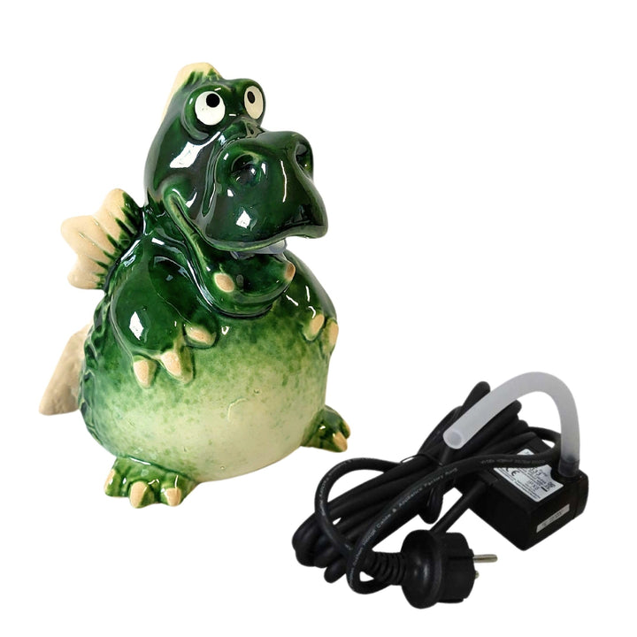 Storm's Gartenzaubereien Wasserspeier Drache H 15cm mit Pumpe für Teiche- Miniteiche als Teichdeko f