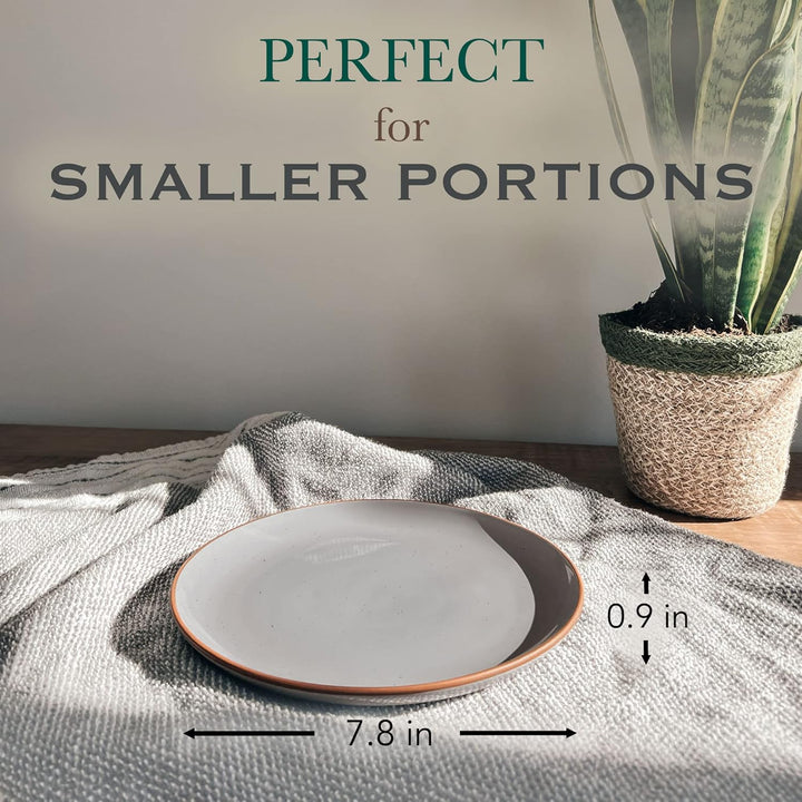 Mora Keramik-Teller-Set, 19,8 cm, 6 Stück, für Desserts, Salate, Vorspeisen, kleine Abendessen etc.