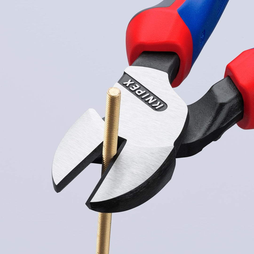 Knipex Kraft-Seitenschneider schwarz atramentiert, mit Mehrkomponenten-Hüllen 200 mm 74 02 200 atram