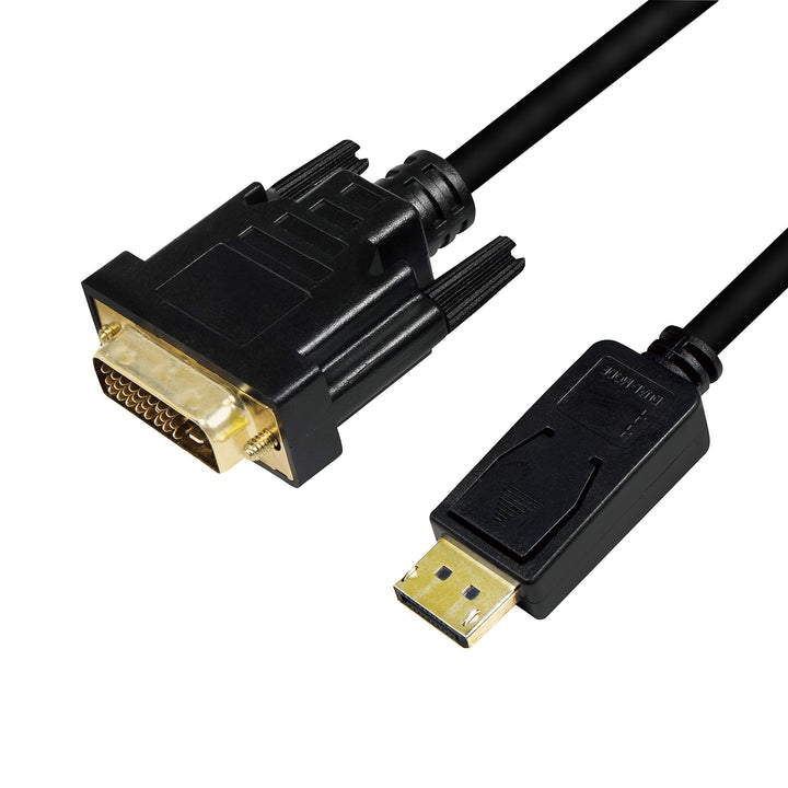 LogiLink CV0132 - DisplayPort (v1.2) auf DVI-D (24+1) Anschlusskabel für FULL HD Auflösungen von 108