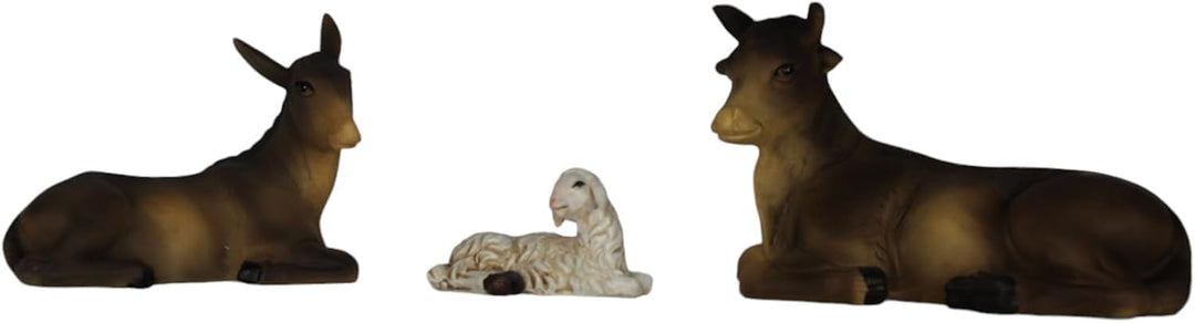ZICOM Ankleidefigurenset Jerusalem, Krippenfiguren barock ca. 13cm 9-TLG. Polyresin bekleidet