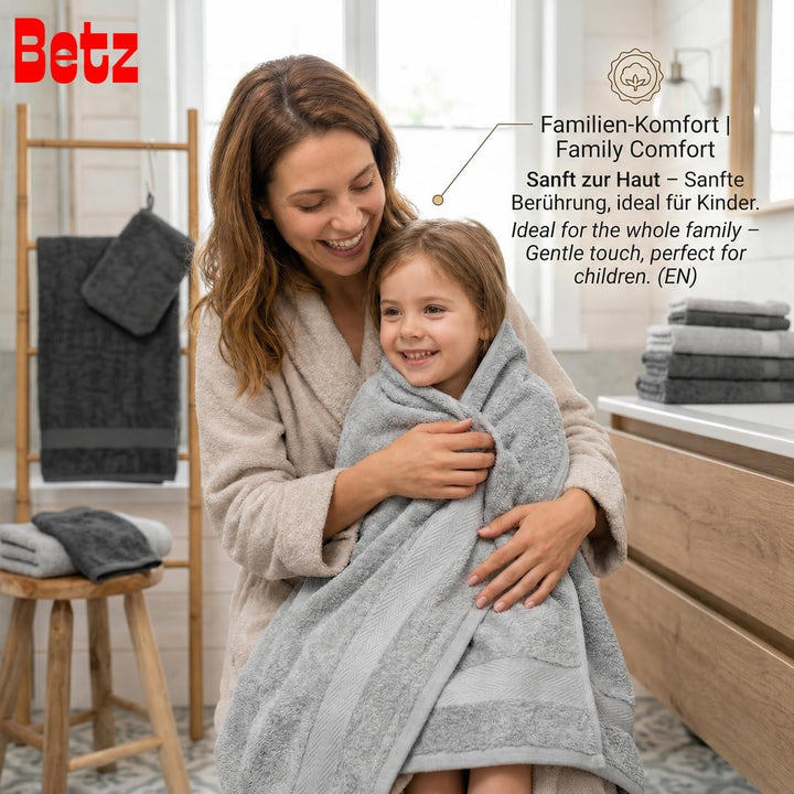 Betz 10er Premium Frottier Handtuch-Set - 2X Duschtücher - 4X Handtücher - 2X Gästetücher - 2X Wasch