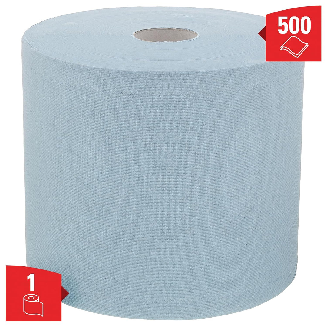 WypAll L20 Wischtücher 7300, blaue 2-lagige Reinigungstücher auf Jumborolle, ideal für Instandhaltun