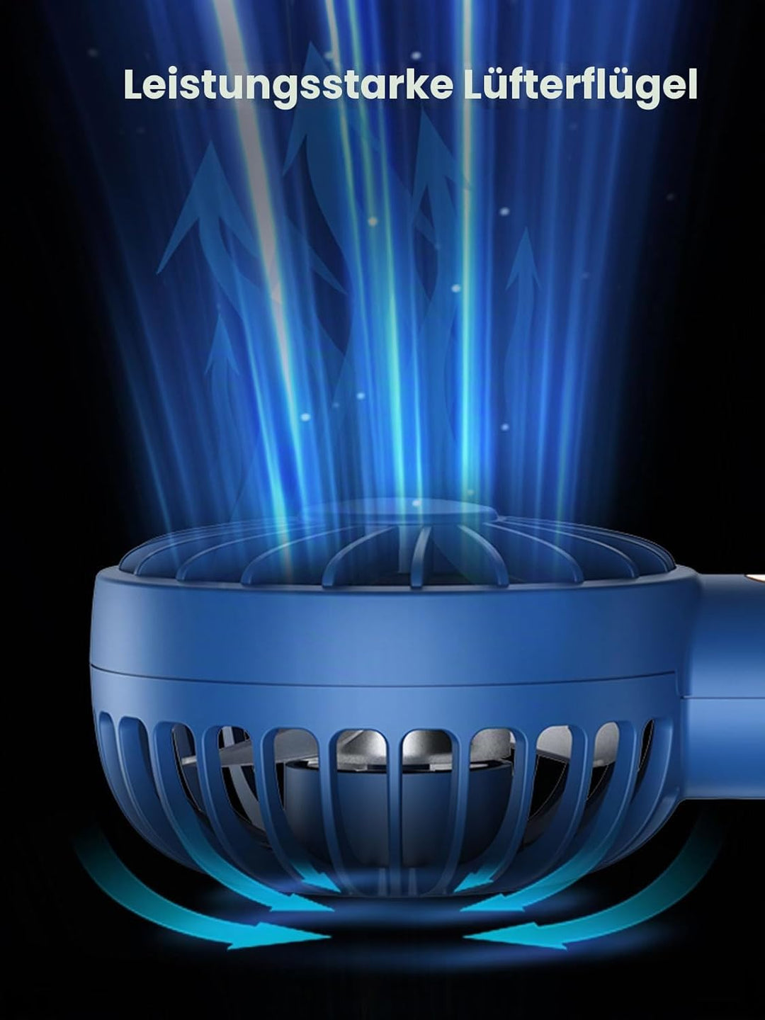 Warmco 2 stück Handventilator, Tragbarer Mini USB Ventilator mit 3 Geschwindigkeiten,Ventilator Klei