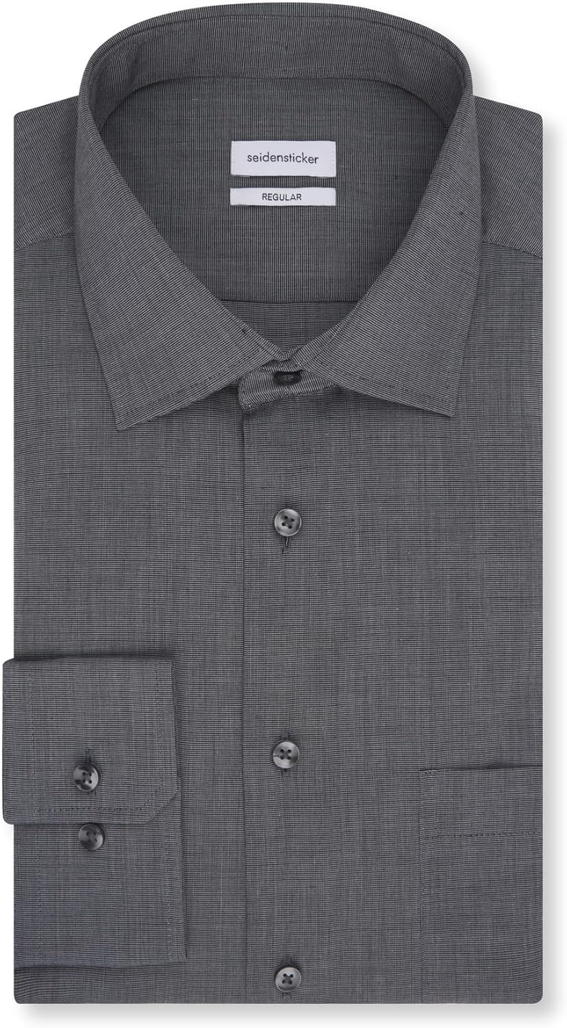 Seidensticker Herren Business-Hemd - Regular Fit - Bügelfrei - Kent-Kragen - extra Langer Arm - 100%