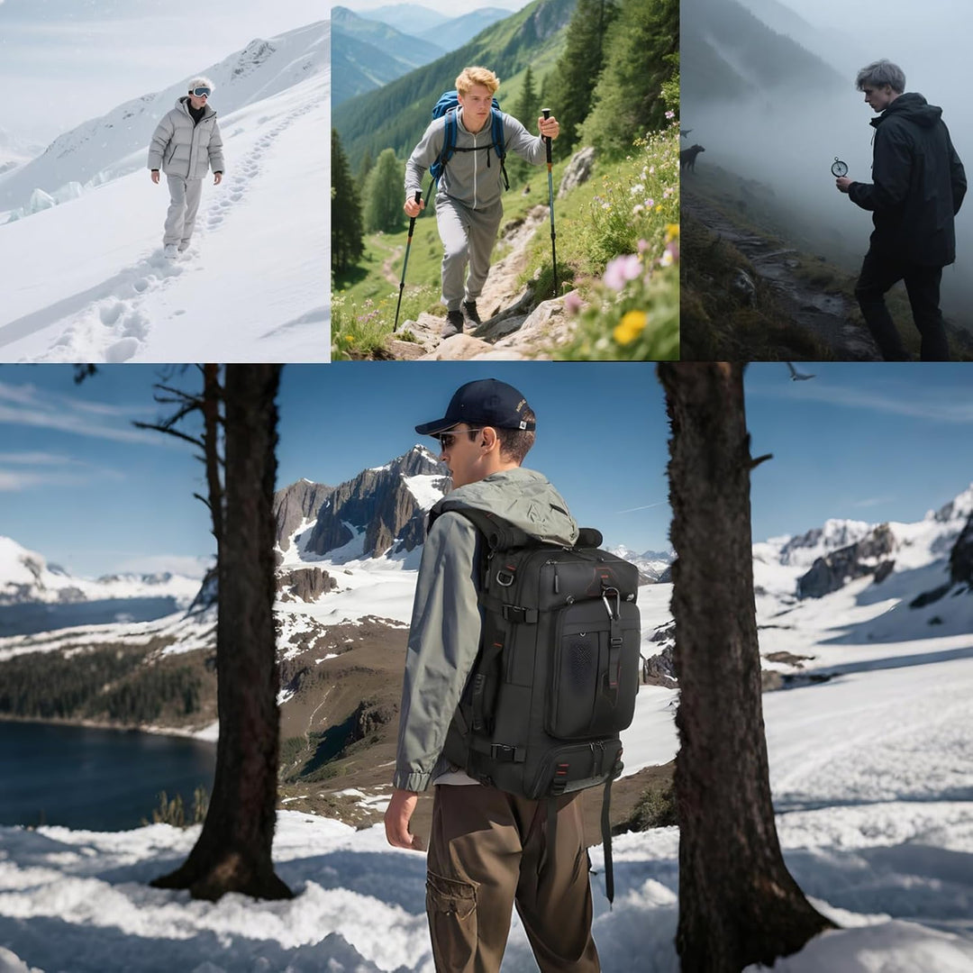 Wasserdichter Reiserucksack, grosse Kapazität, ergonomische Outdoor-Tasche, kompakt, leicht, für Cam