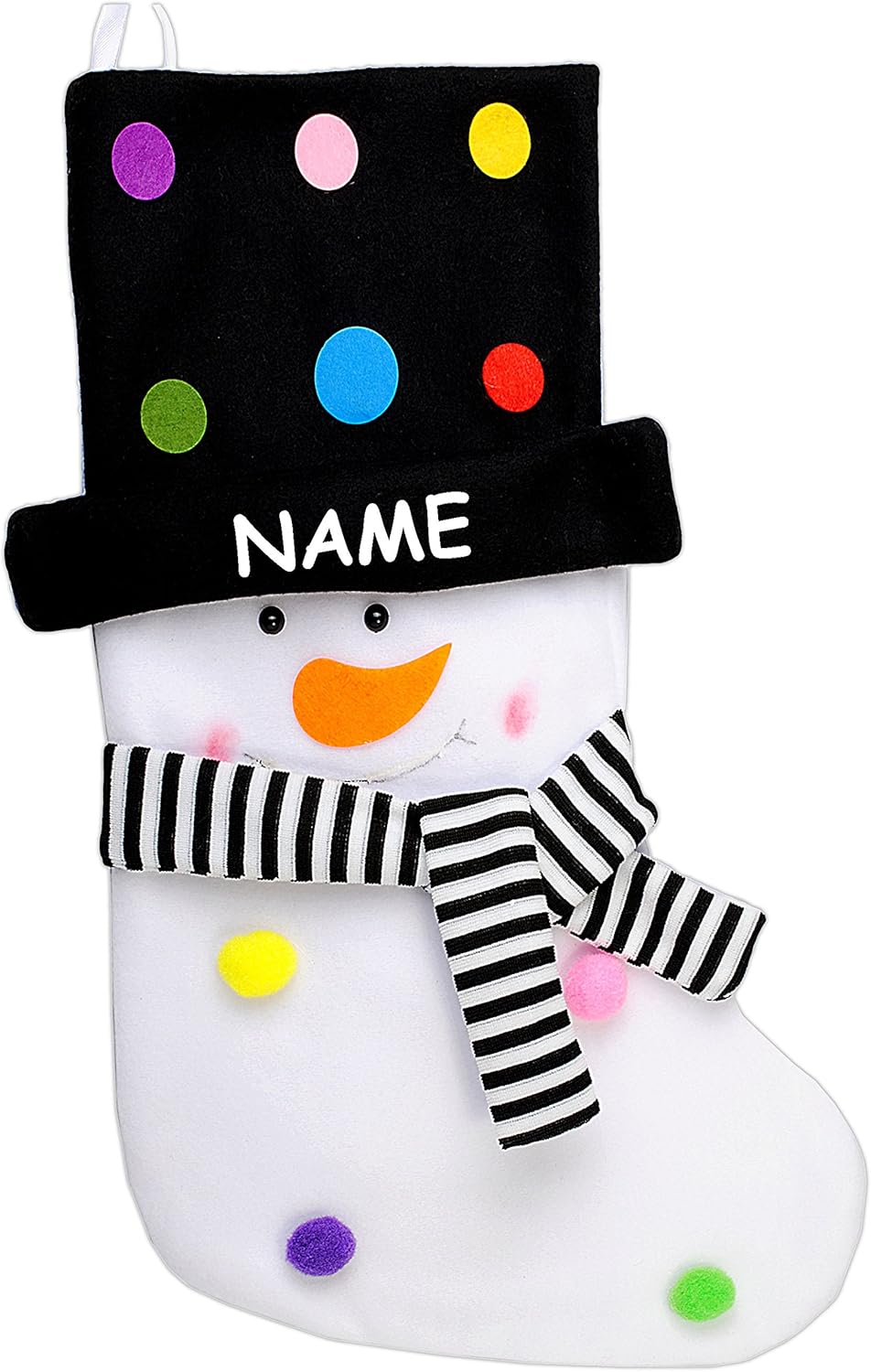 5 Stück XL - Weihnachtssocken & Filzstrümpfe - 3-D Effekt - Schneemann - 50 cm - Nikolausstiefel - N