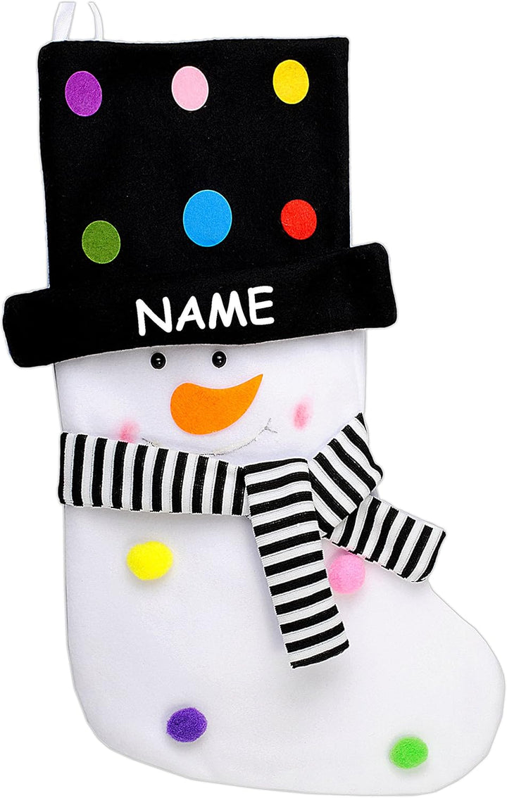 5 Stück XL - Weihnachtssocken & Filzstrümpfe - 3-D Effekt - Schneemann - 50 cm - Nikolausstiefel - N