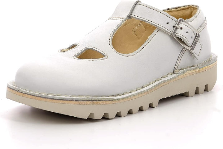 Kickers Mädchen Kick Mary Jane Halbschuhe, 35 EU Wei&#xDF;