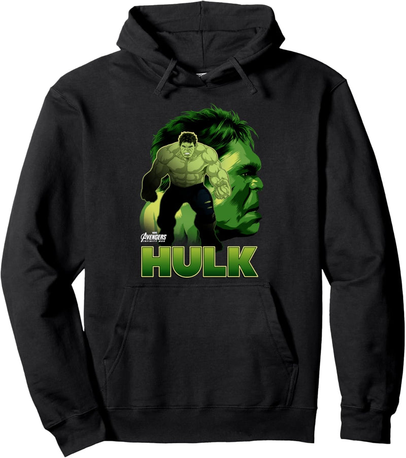 Marvel Infinity War Hulk Big Head Profile Pullover Hoodie