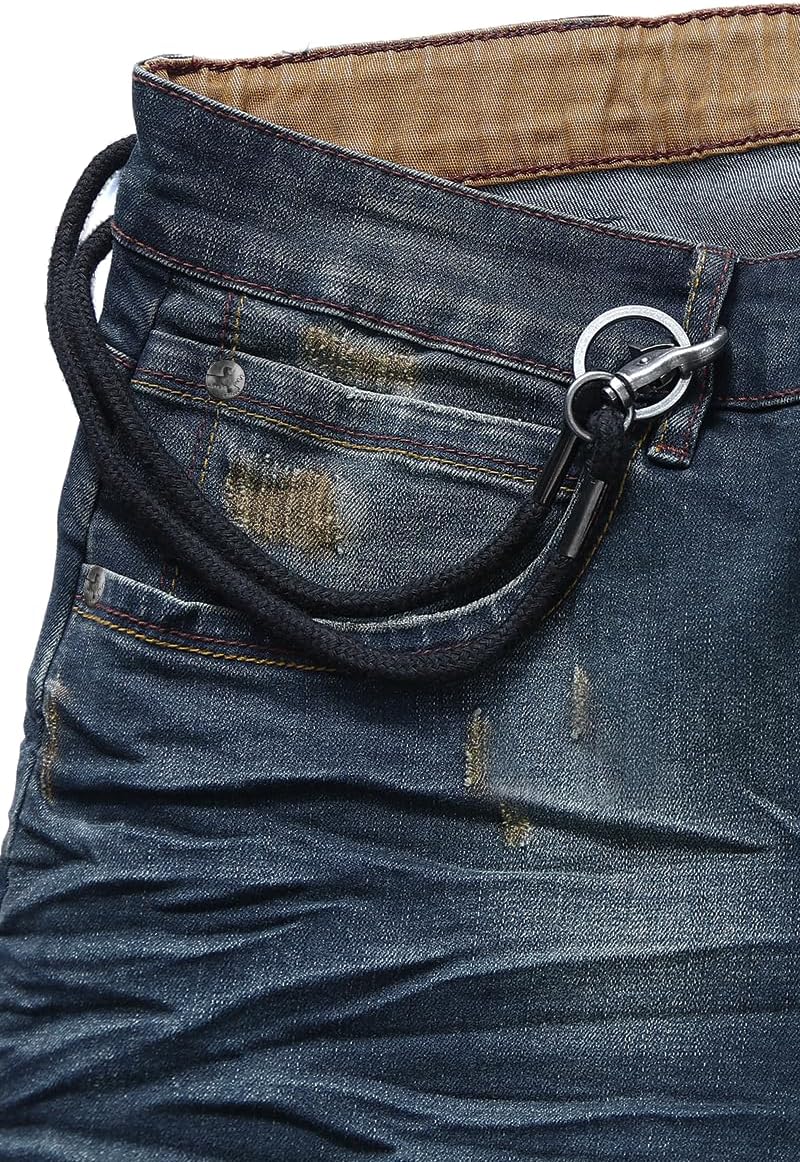 Black Premium by EMP Herren Blaue Jeans mit Kordel-Detail 30W / 32L Blau, 30W / 32L Blau