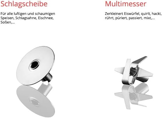 ESGE-Zauberstab M 200 Chrom, Stabmixer mit Spiralkabel inklusive Zubehör, bis zu 17.000 U/min, 90580